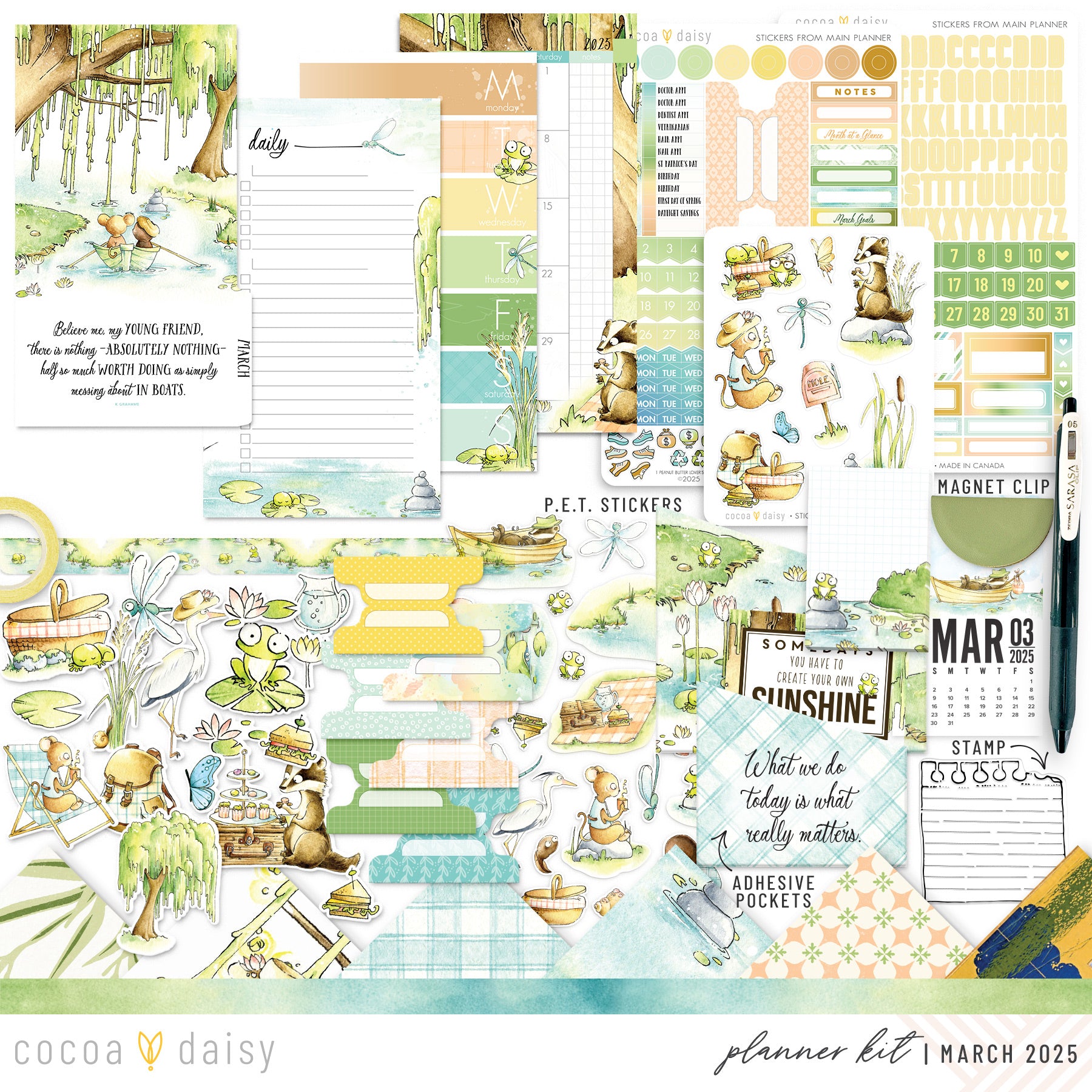 Willows Planner Kit - Choose your insert or notebook - March 2025