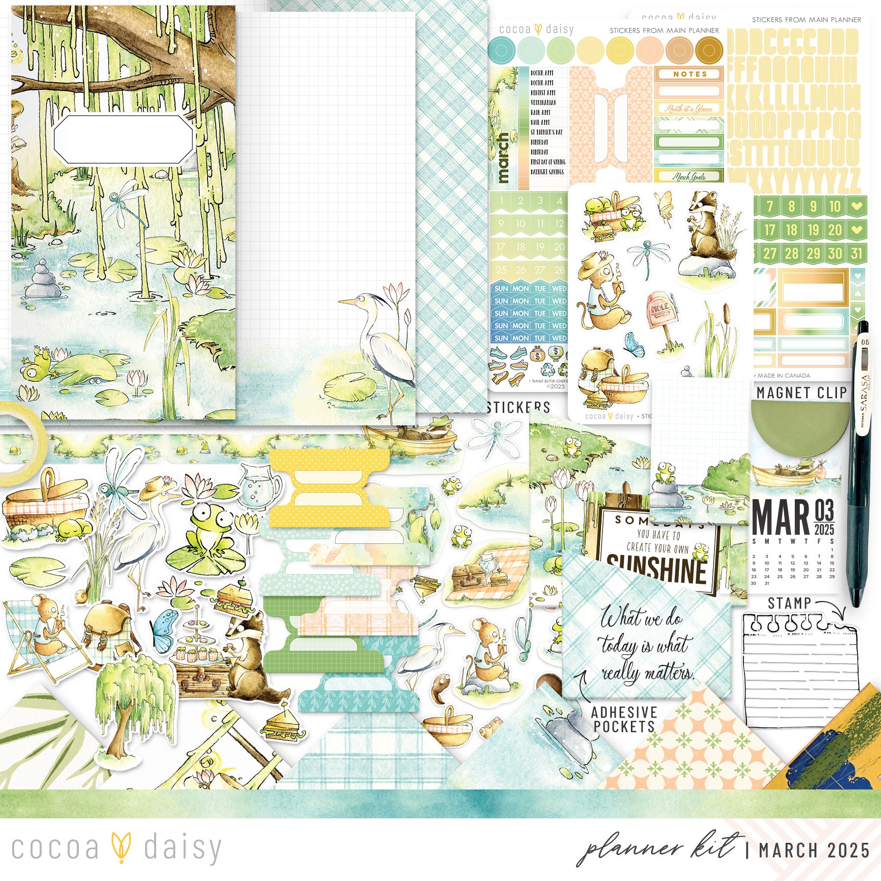 Willows Planner Kit - Choose your insert or notebook - March 2025