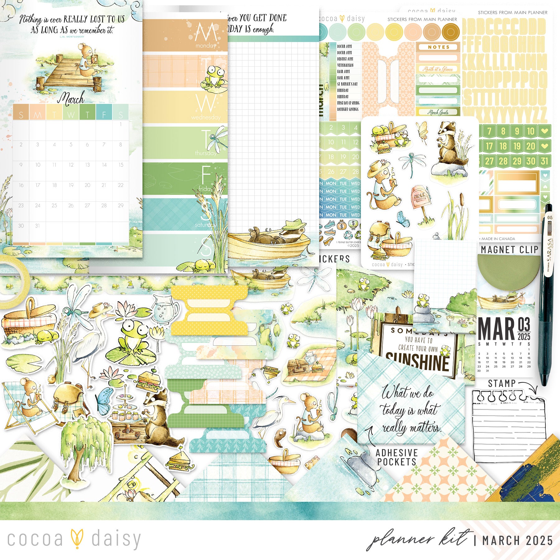 Willows Planner Kit - Choose your insert or notebook - March 2025