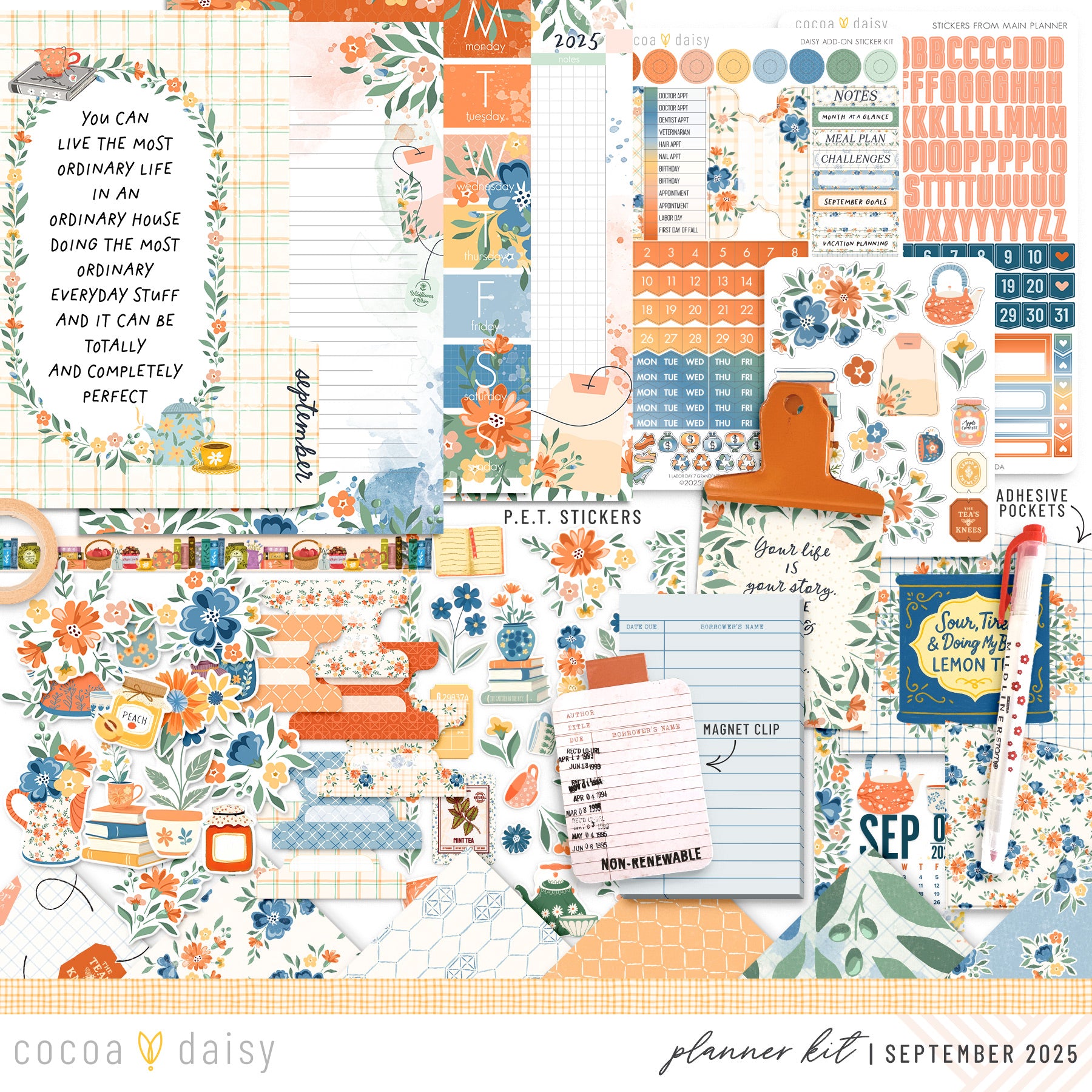 Chapters of September Planner Kit - Choose your insert or notebook - September 2025