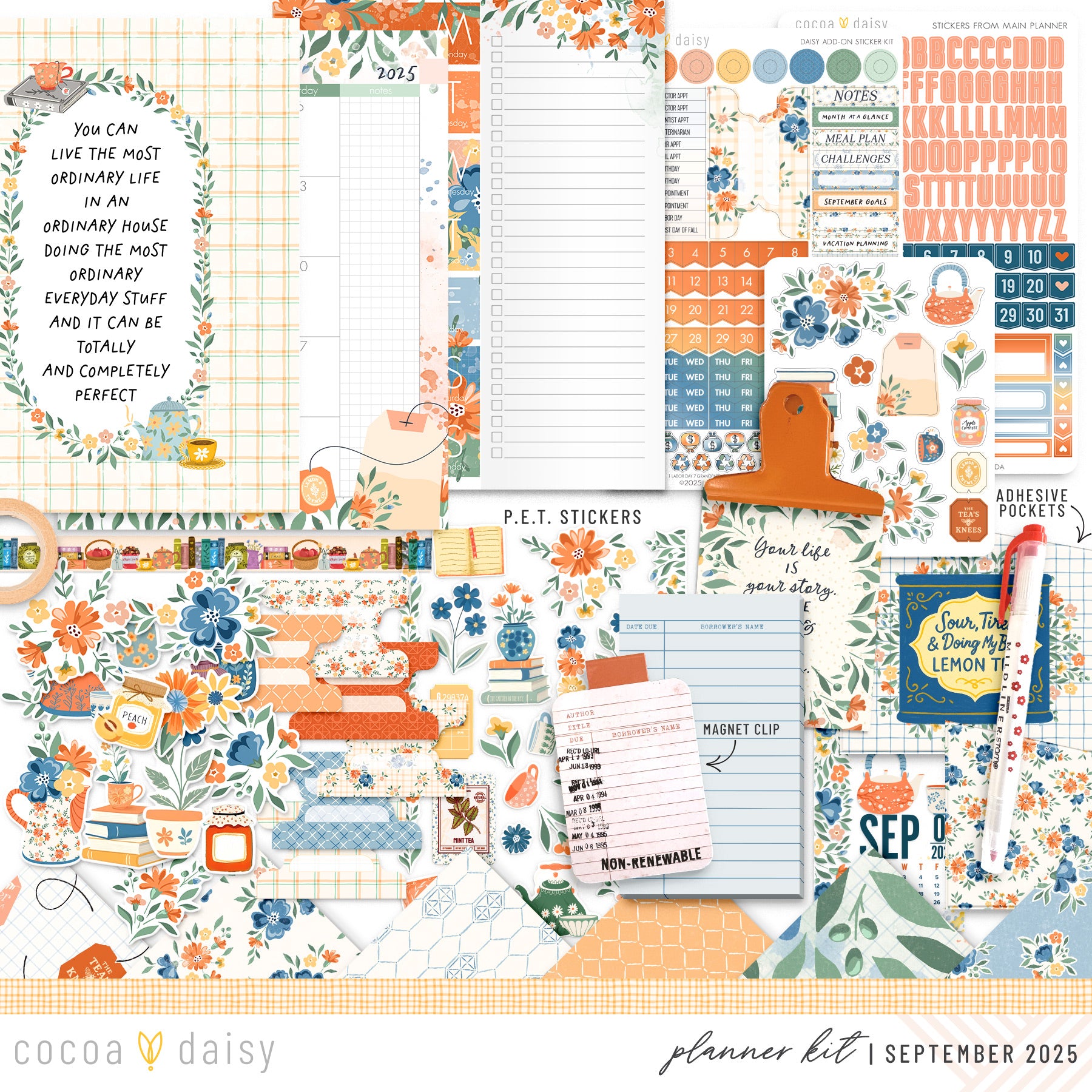 Chapters of September Planner Kit - Choose your insert or notebook - September 2025