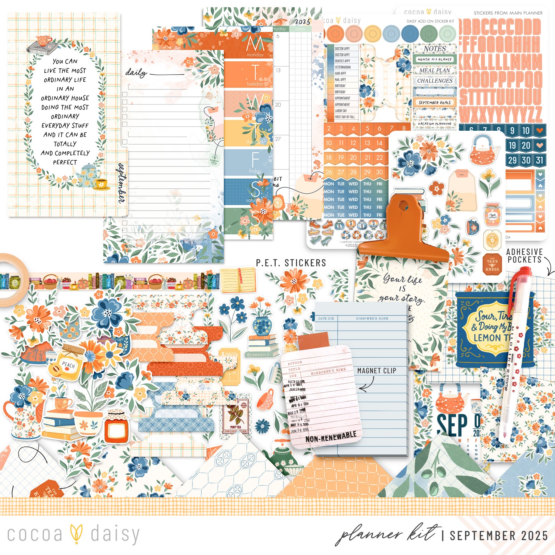 Chapters of September Planner Kit - Choose your insert or notebook - September 2025