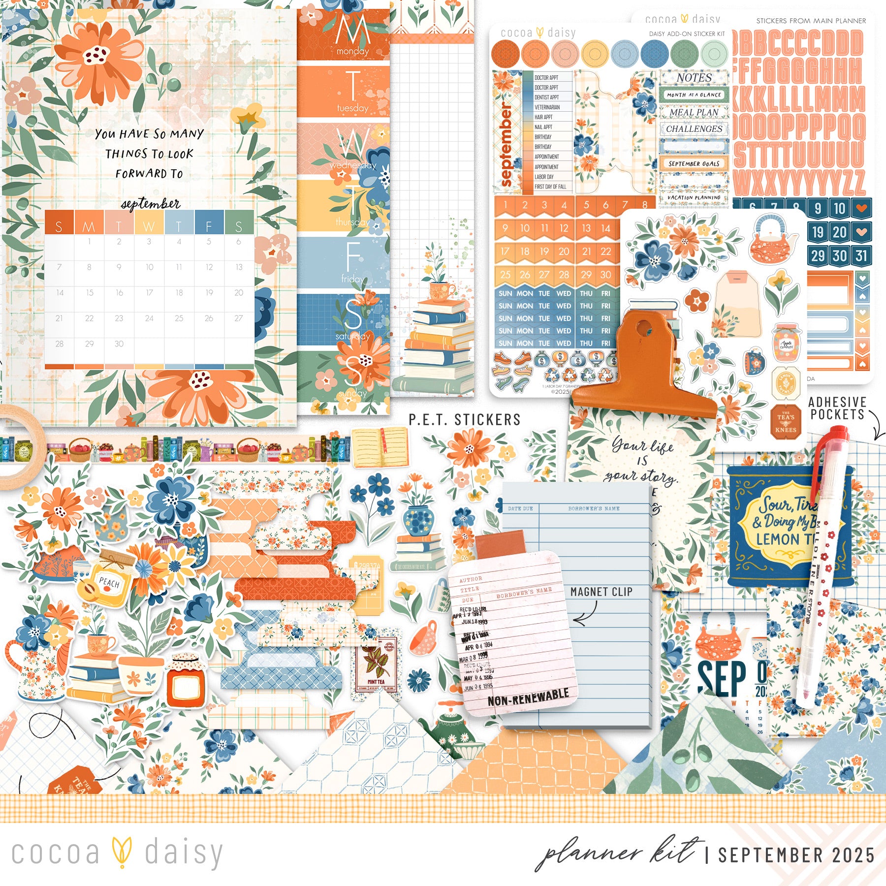 Chapters of September Planner Kit - Choose your insert or notebook - September 2025