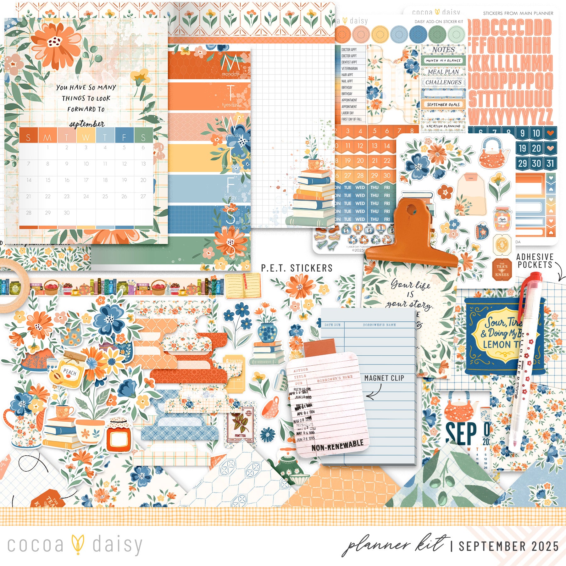 Chapters of September Planner Kit - Choose your insert or notebook - September 2025