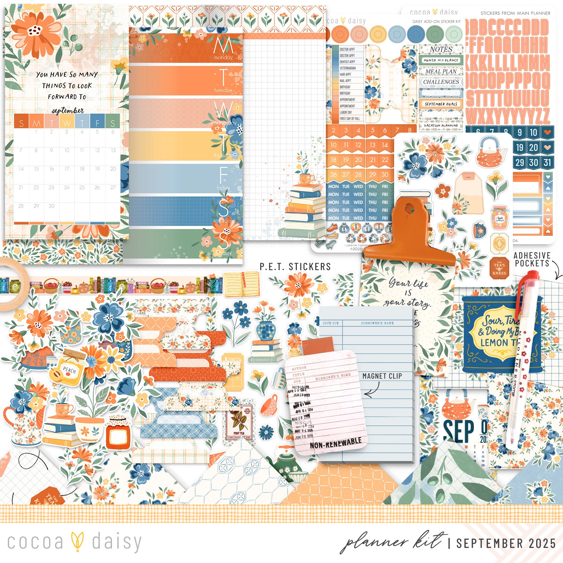 Chapters of September Planner Kit - Choose your insert or notebook - September 2025