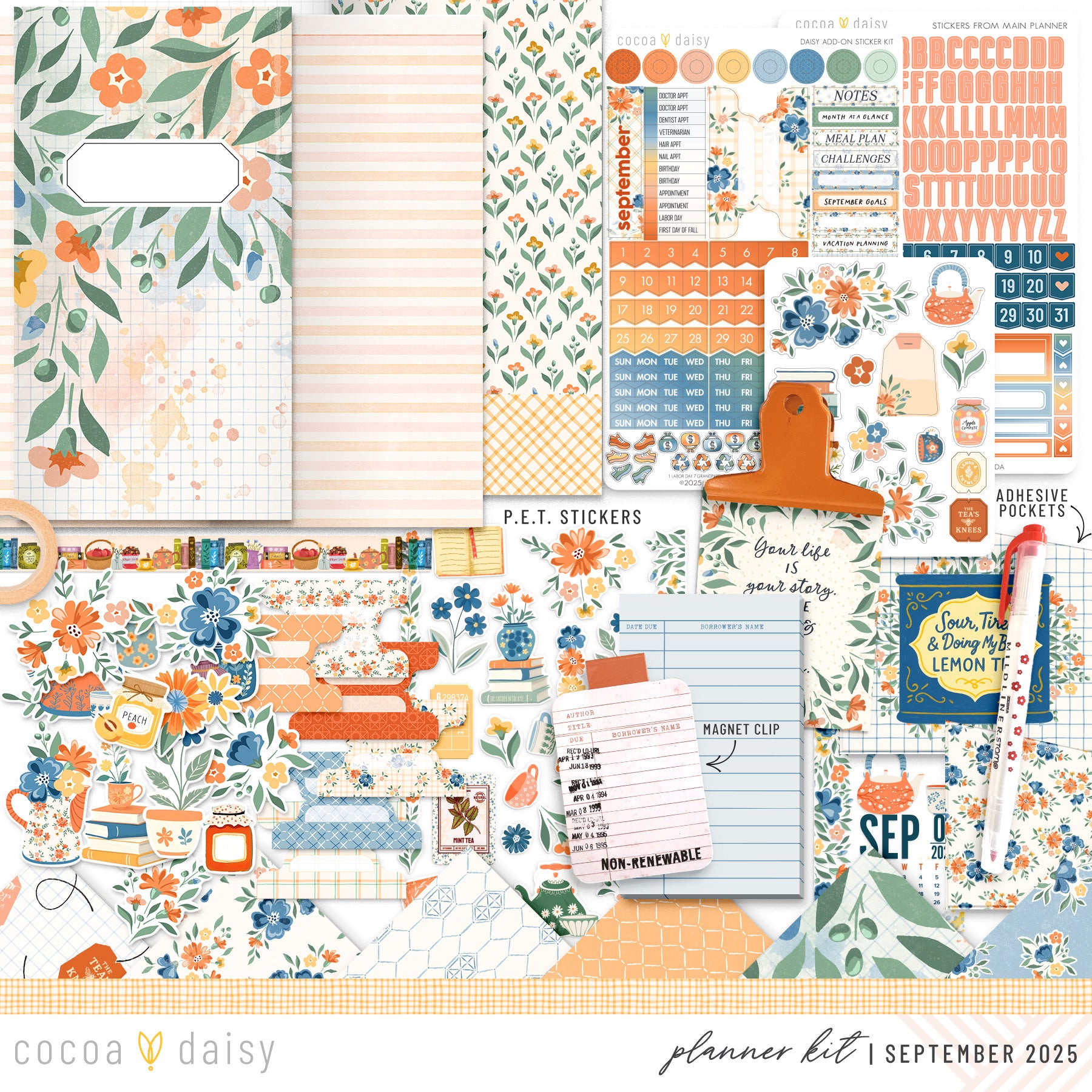 Chapters of September Planner Kit - Choose your insert or notebook - September 2025