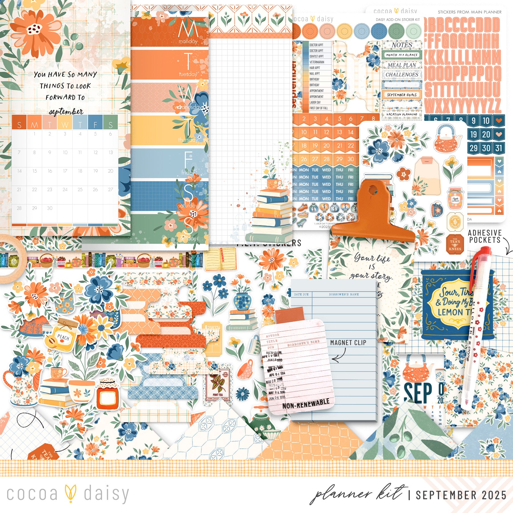 Chapters of September Planner Kit - Choose your insert or notebook - September 2025