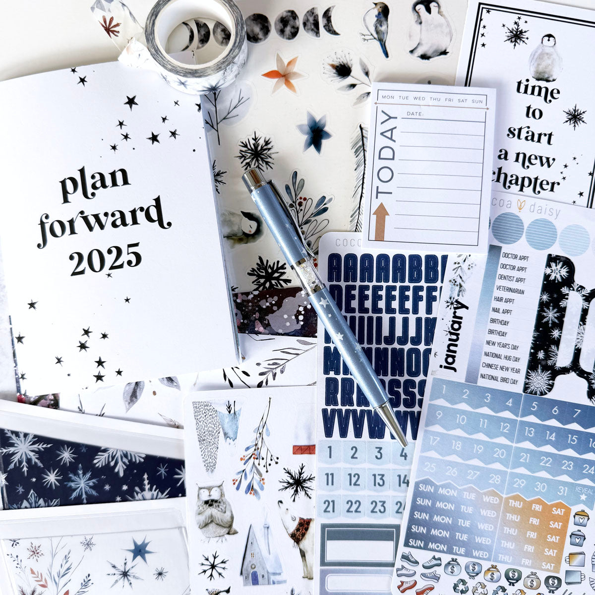 Nordic Nights Planner Kit - Choose your insert or notebook - January 2025