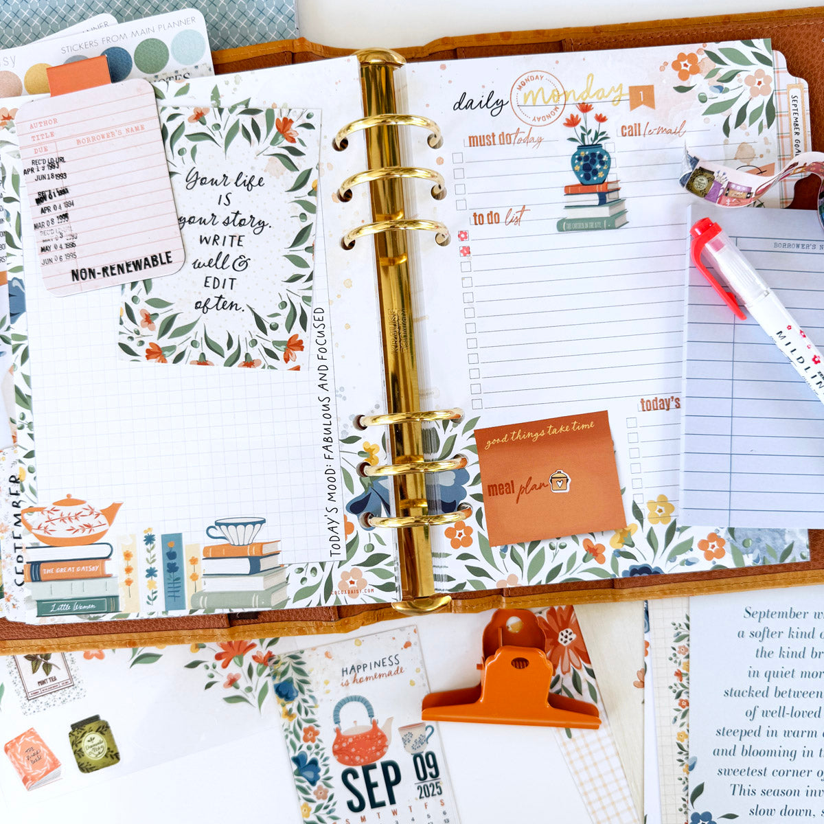 Chapters of September Planner Kit - NO INSERTS - September 2025