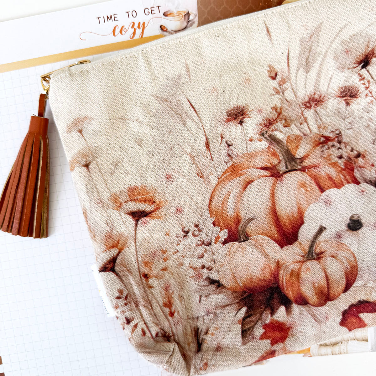 Cozy Season Cocoa Daisy Pouch October 2024