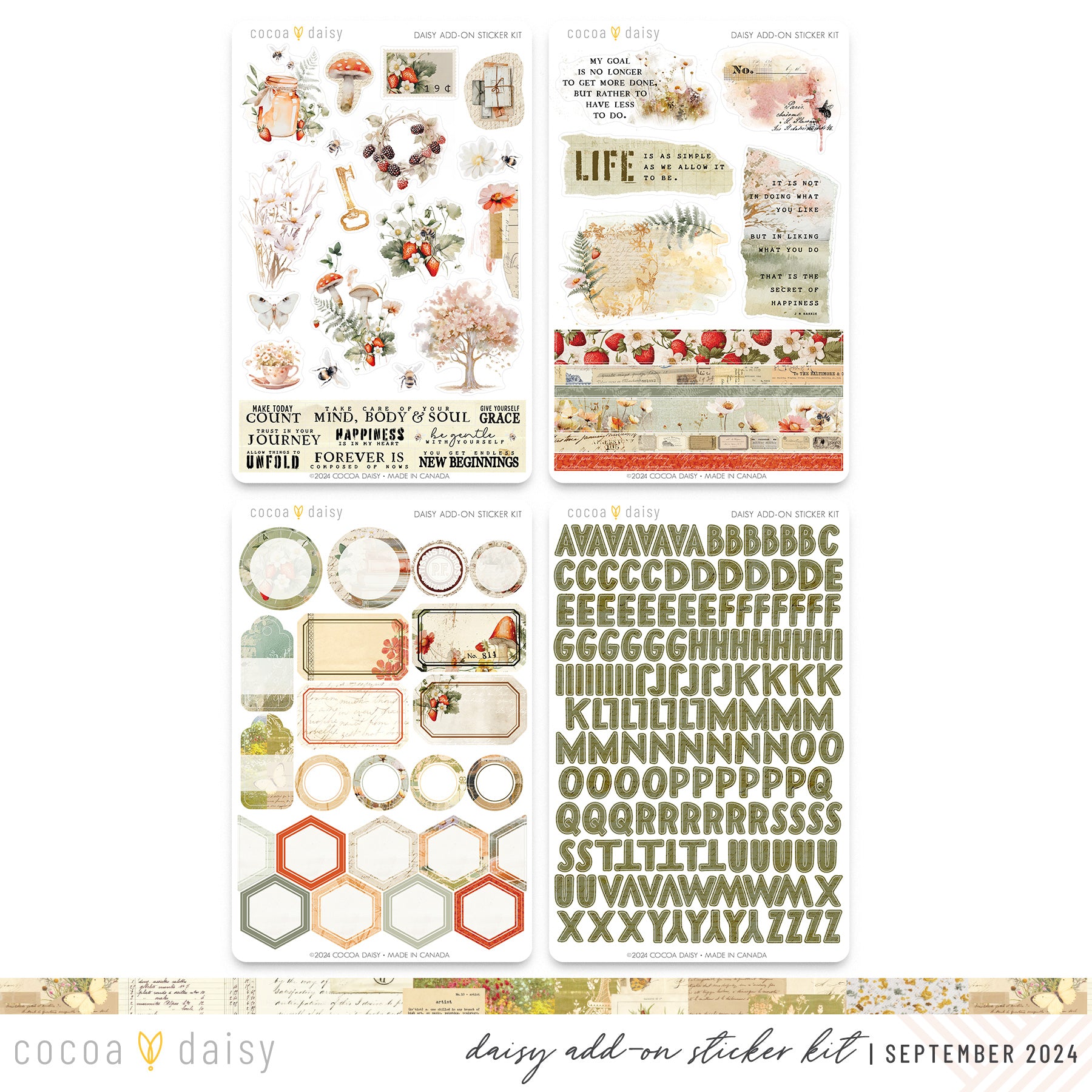 Little Bee Cottage Daisy Add On Sticker Kit September 2024