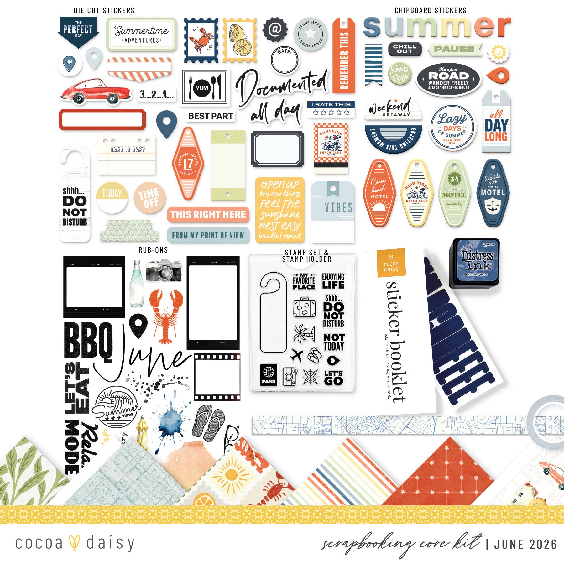 Summer Avenue Scrapbooking Kit - No Add Ons - June 2026