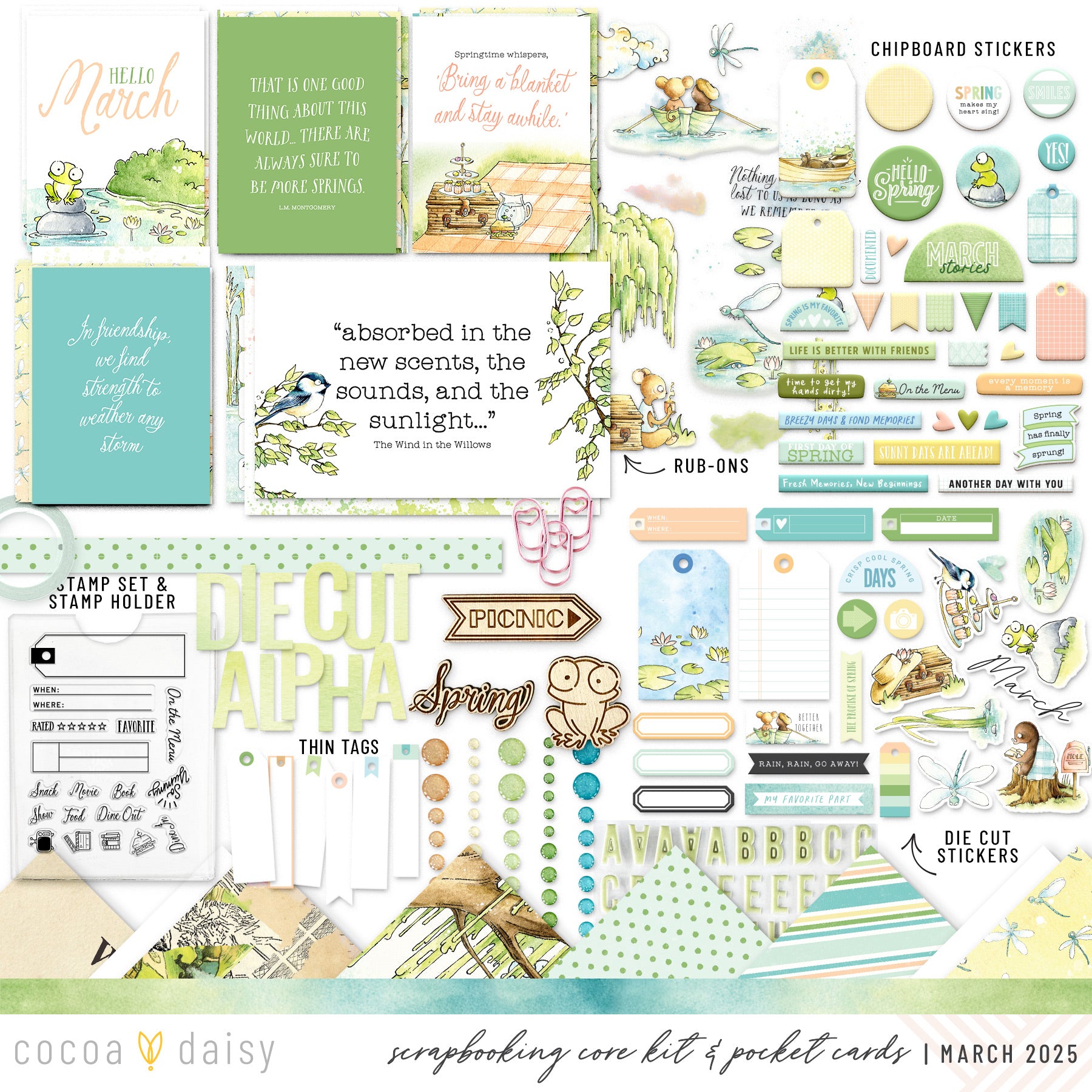 Willows Scrapbooking Kit - Choose Your Add On - March 2025