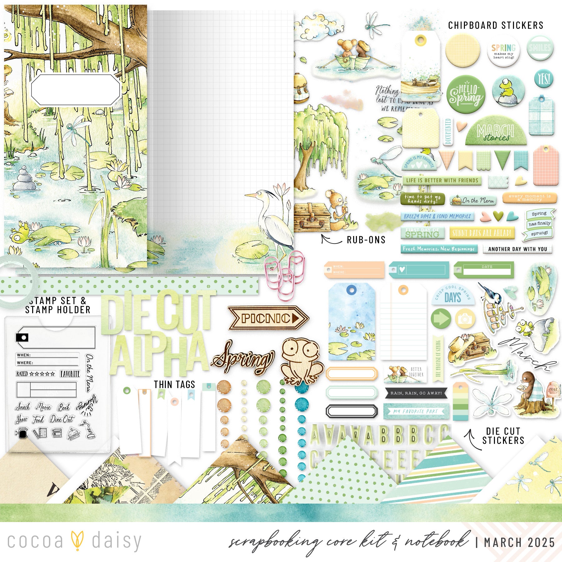 Willows Scrapbooking Kit - Choose Your Add On - March 2025