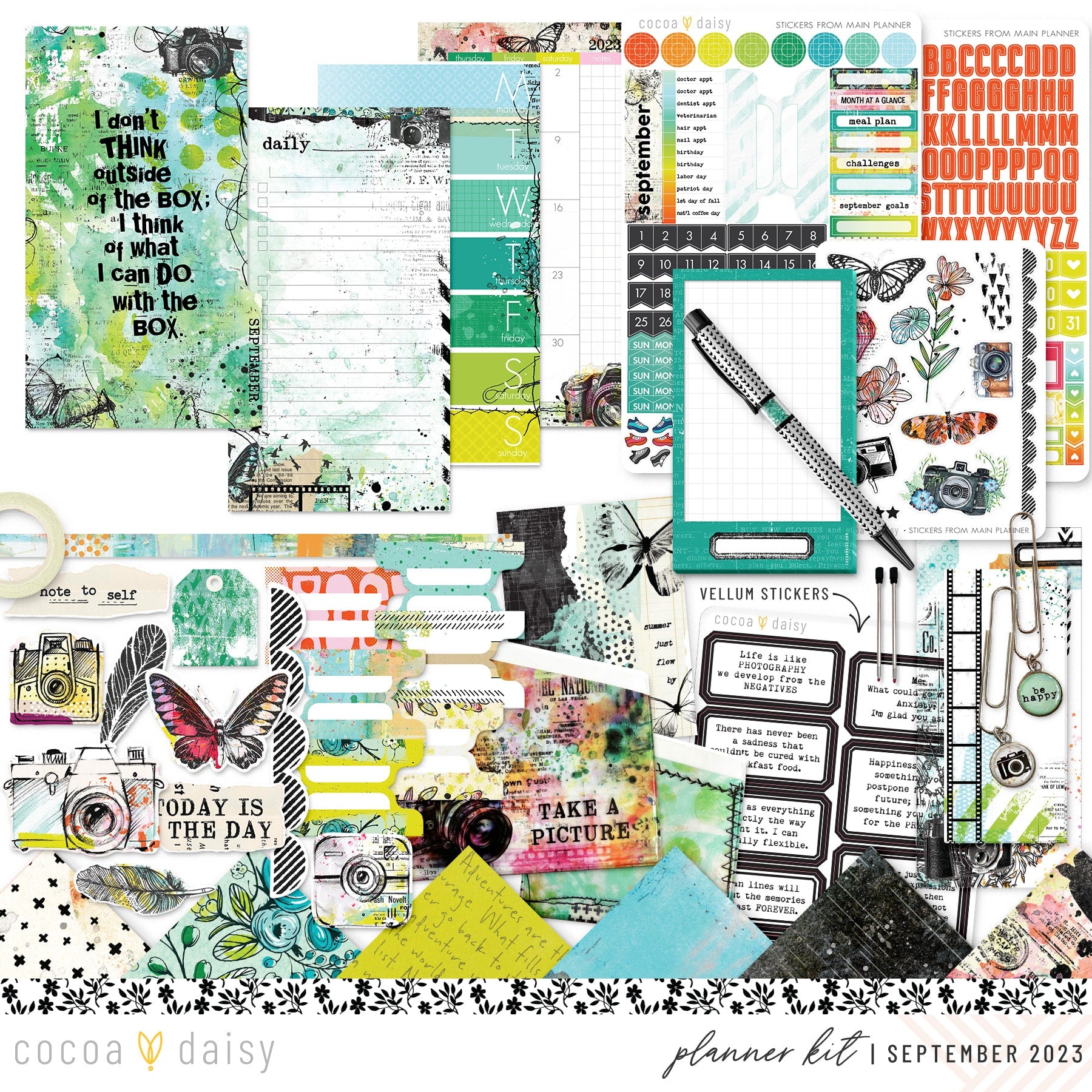 Daily Journal Planner Kit - Choose Your Insert September 2023