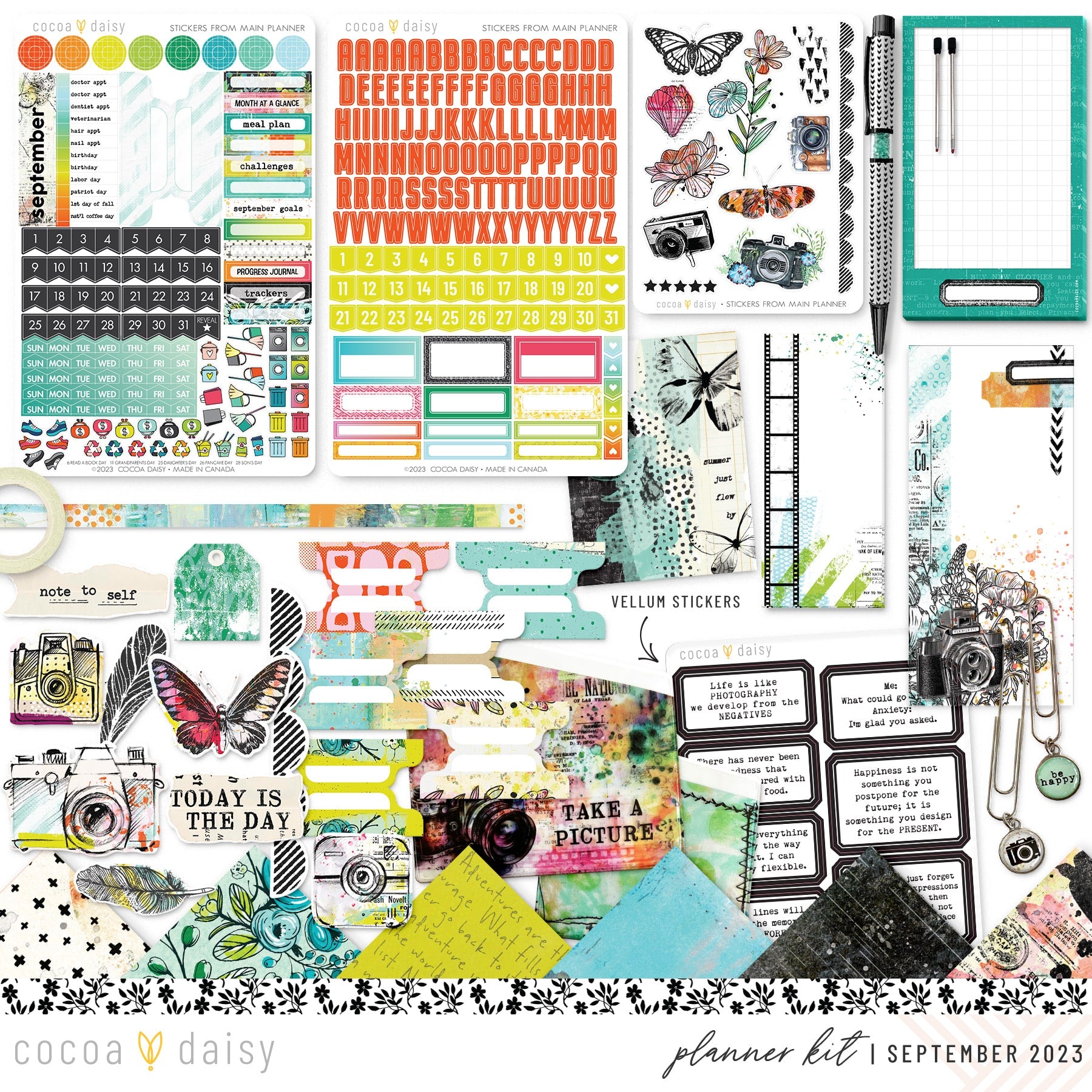 Daily Journal Planner Kit - Choose Your Insert September 2023