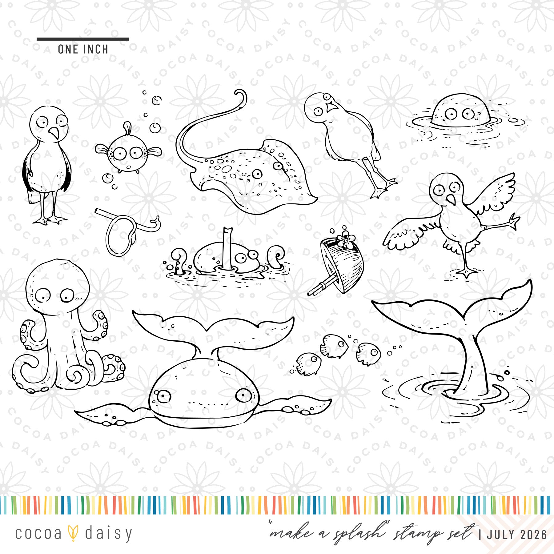 Coconut Cove "Ocean Friends" Bonus 4x6 Stamp Set - July 2026