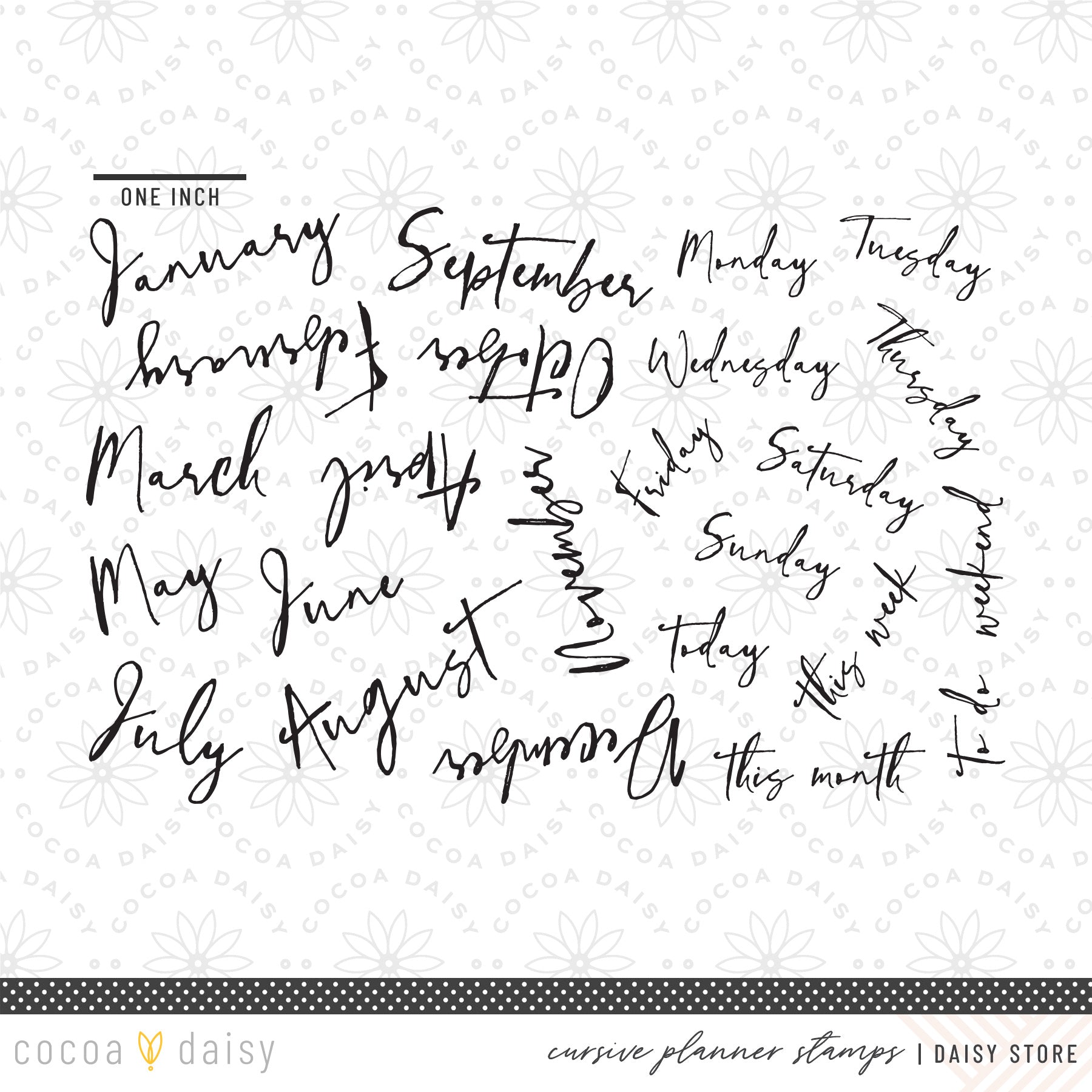 "Flighty" Months and Weekdays Stamp Set