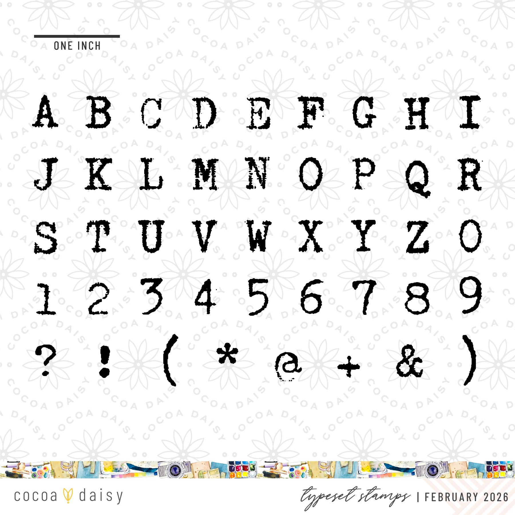 Inklings "Typeset" Bonus 4x6 Stamp Set - February 2026