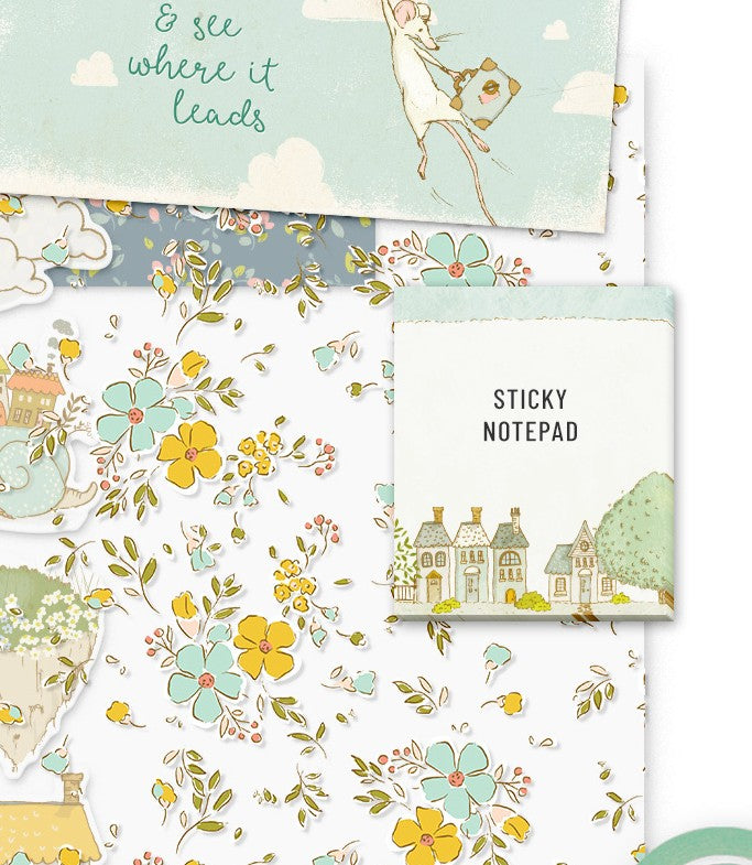 Where The Breeze Begins "Town" Small Sticky Notes From The Stationery Kit - March 2026