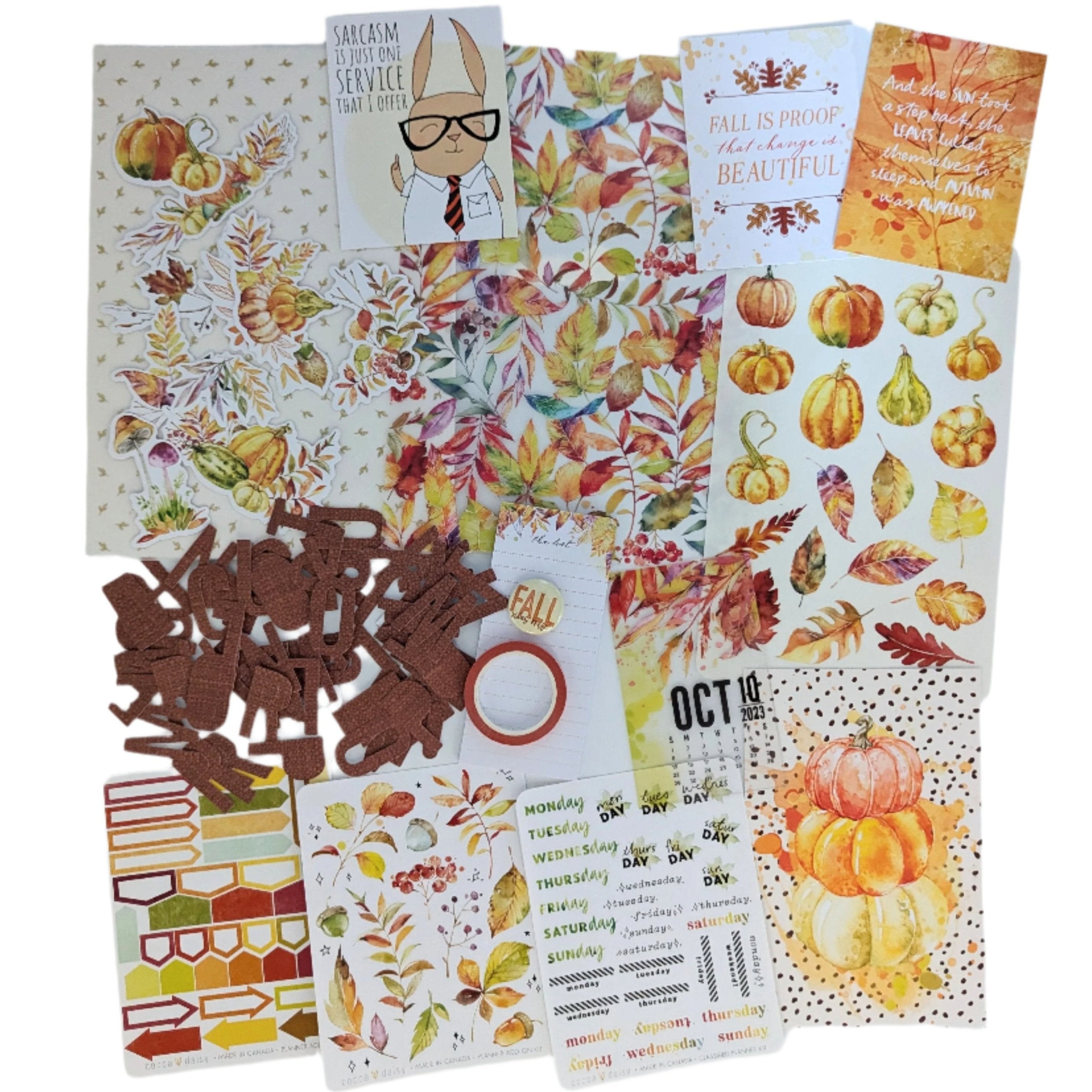 Autumn Whispers Stationery Kit with Diecut Alphas - October 2023