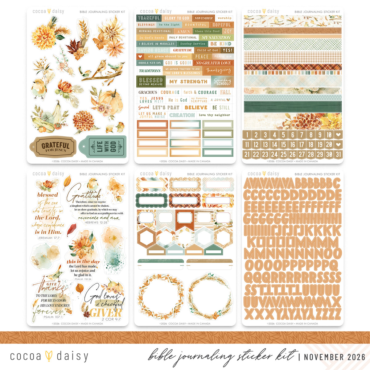 Bible Journaling Sticker Kit - 1 month