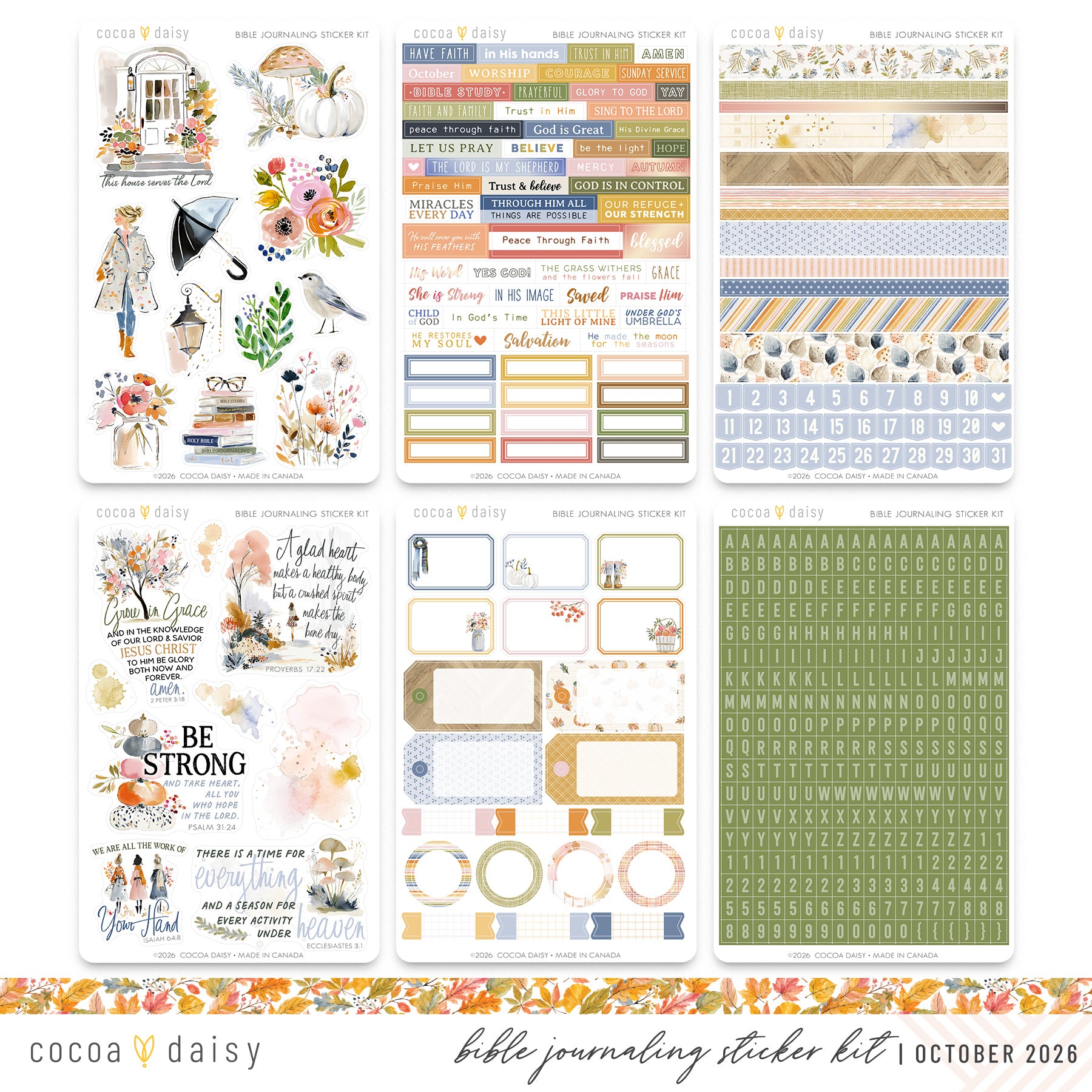 Bible Journaling Sticker Kit - 1 month