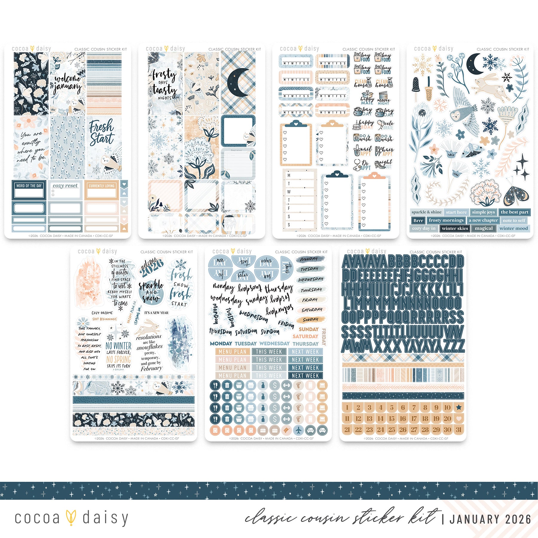 Classic Cousin Sticker Kit Subscription - 1 month