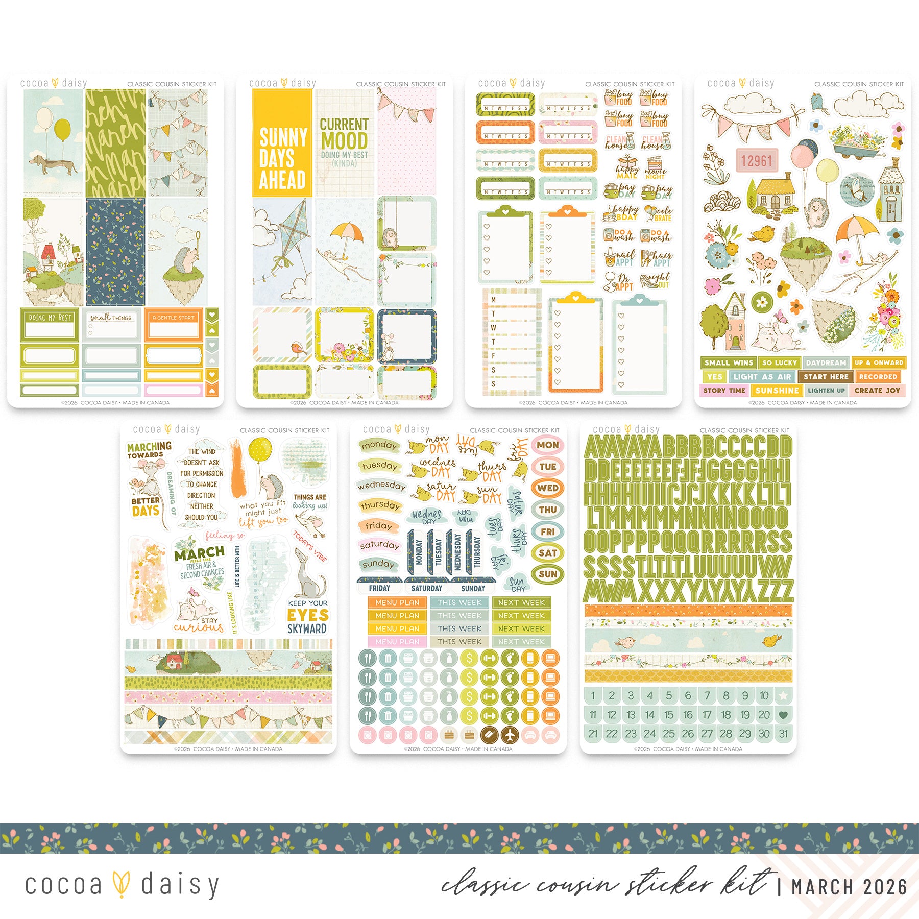 Classic Cousin Sticker Kit Subscription - 1 month