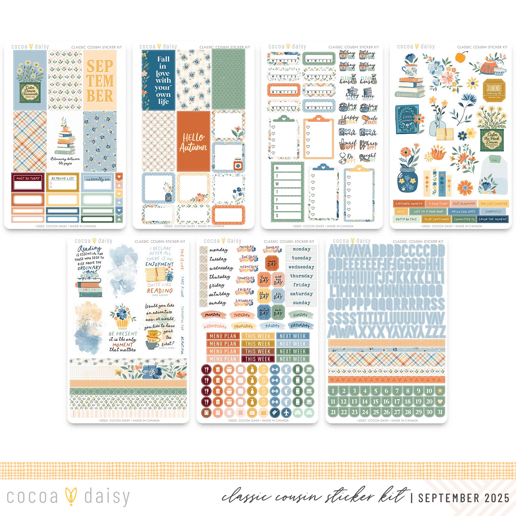 Chapters of September Classic Cousin Sticker Kit - September 2025