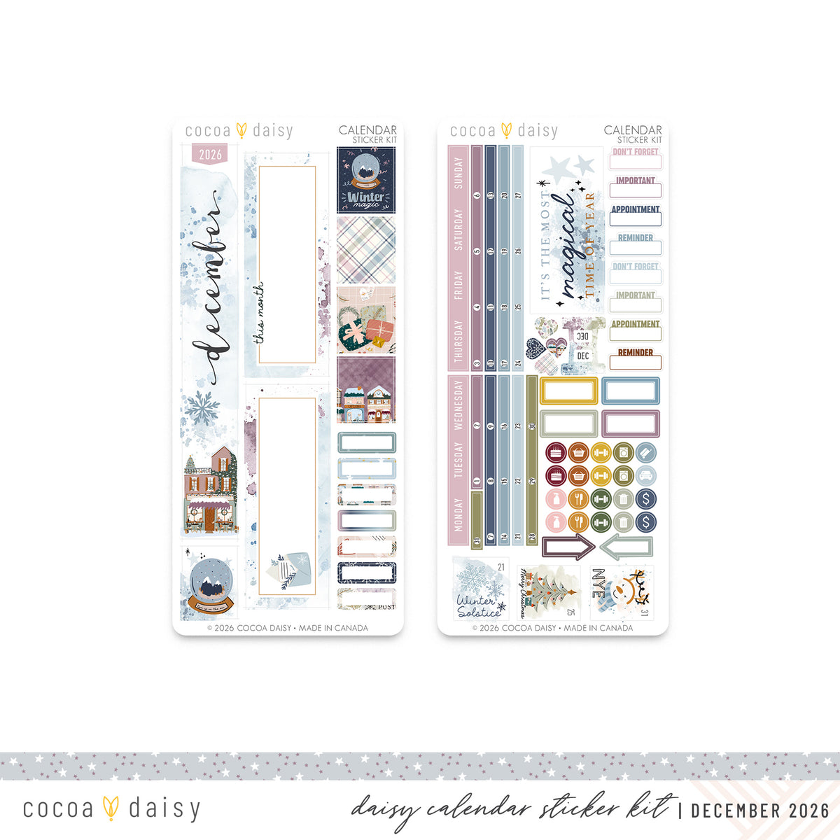 Calendar Stickers Subscription Kit for Daisy Weeks - 1 month
