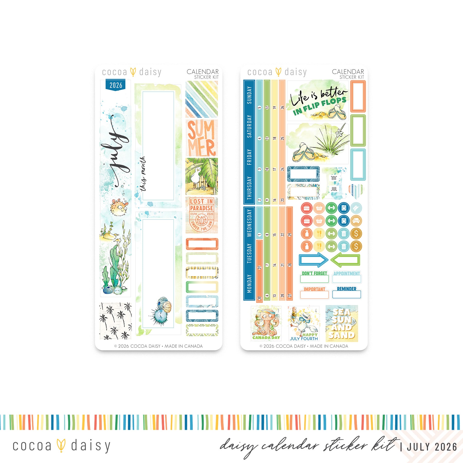 Calendar Stickers Subscription Kit for Daisy Weeks - 1 month