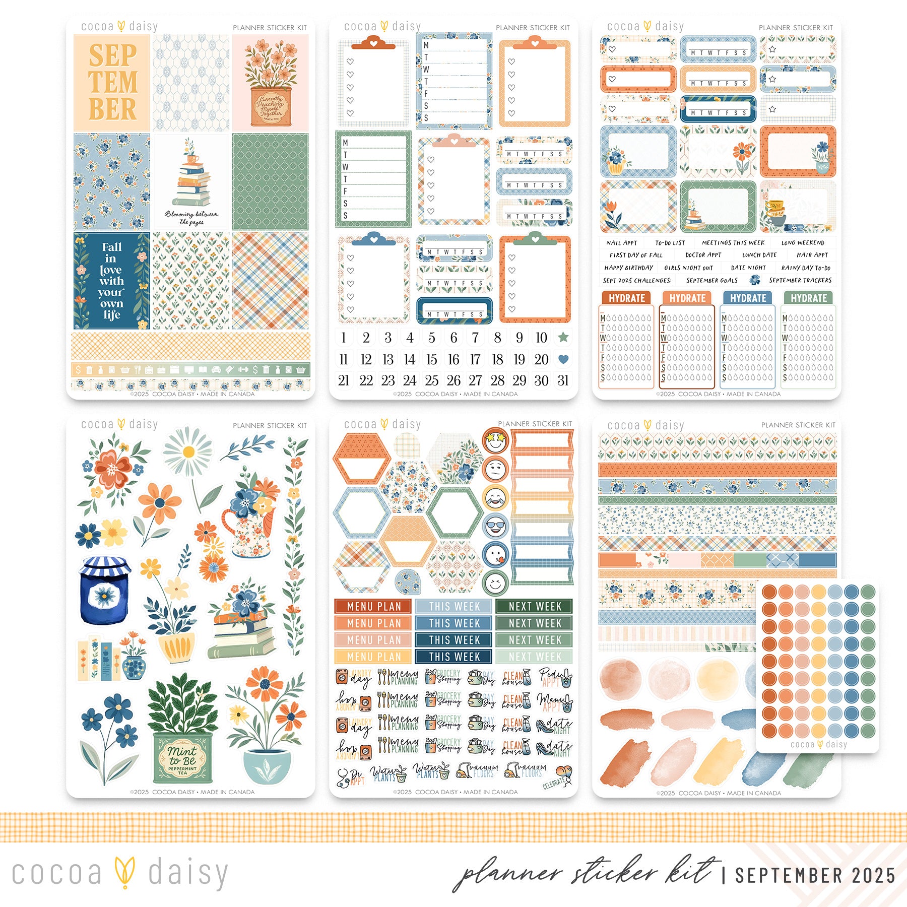 Chapters of September Planner Stickers - September 2025