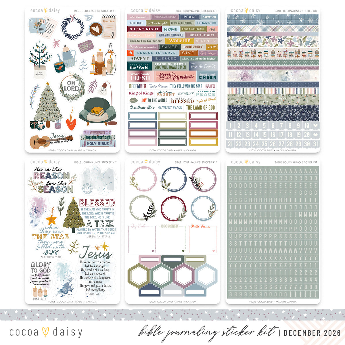 Bible Journaling Sticker Kit - 1 month