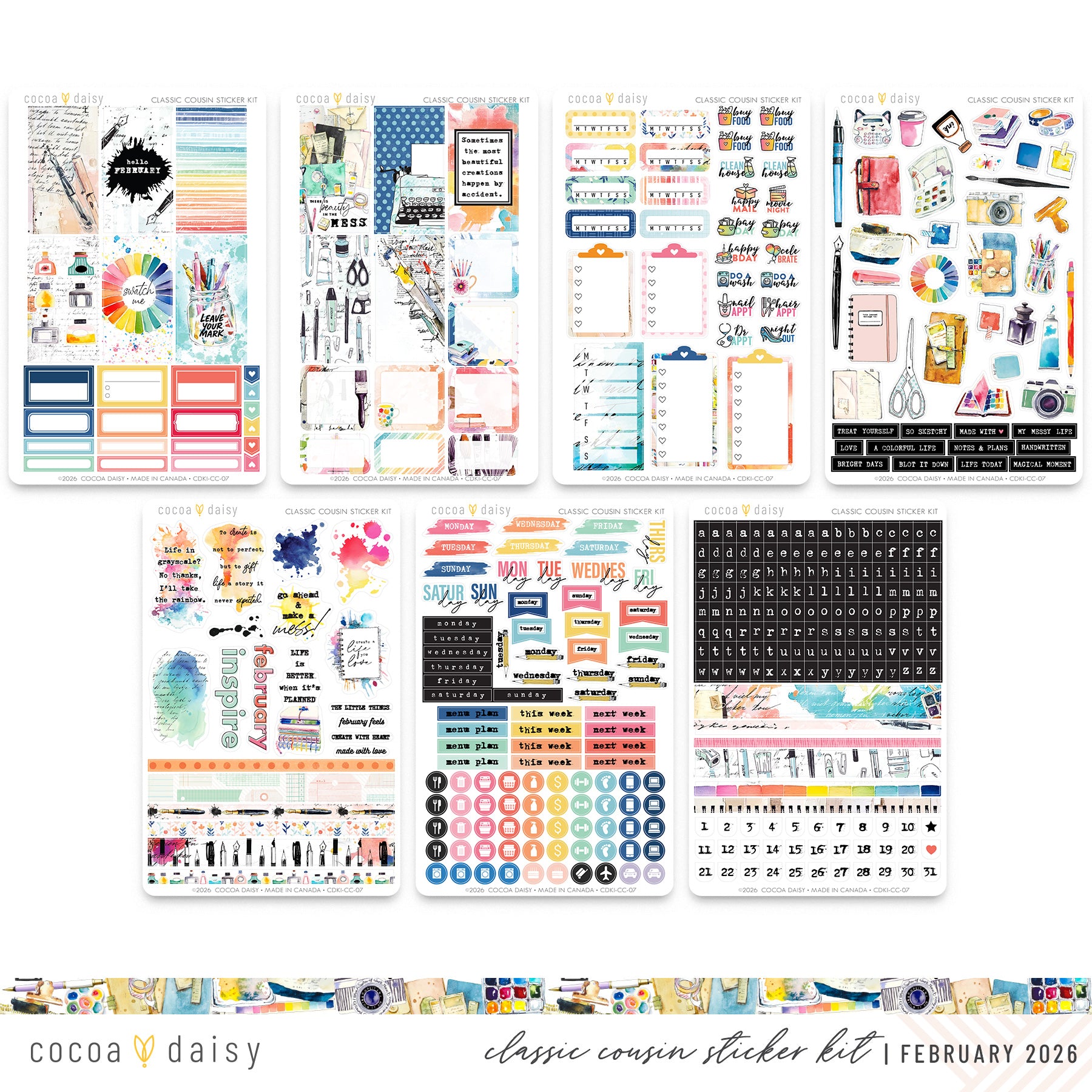 Classic Cousin Sticker Kit Subscription - 1 month