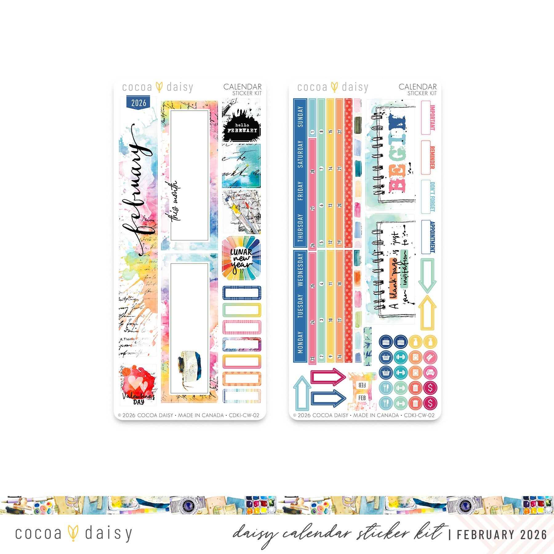 Calendar Stickers Subscription Kit for Daisy Weeks - 1 month
