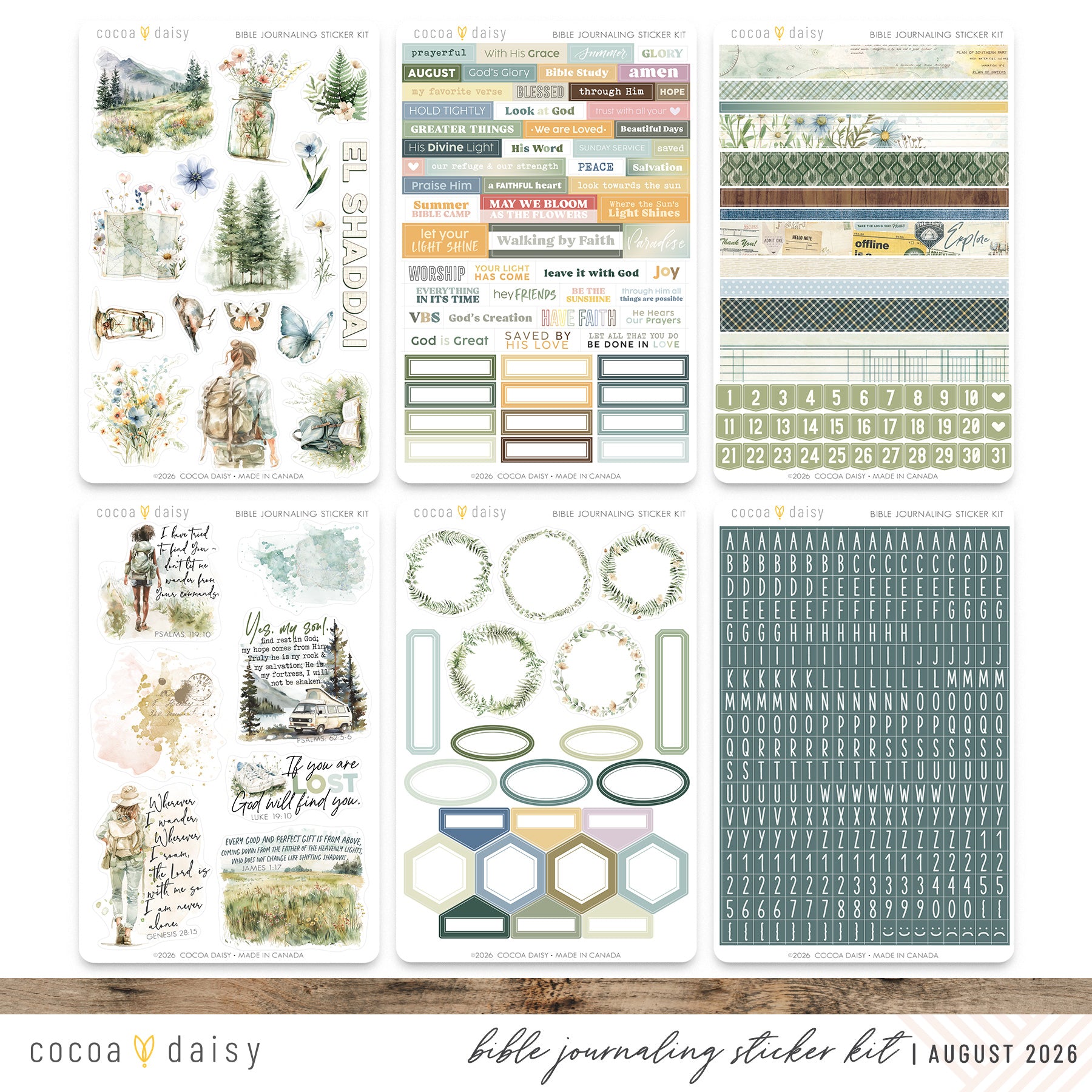 Bible Journaling Sticker Kit - 1 month