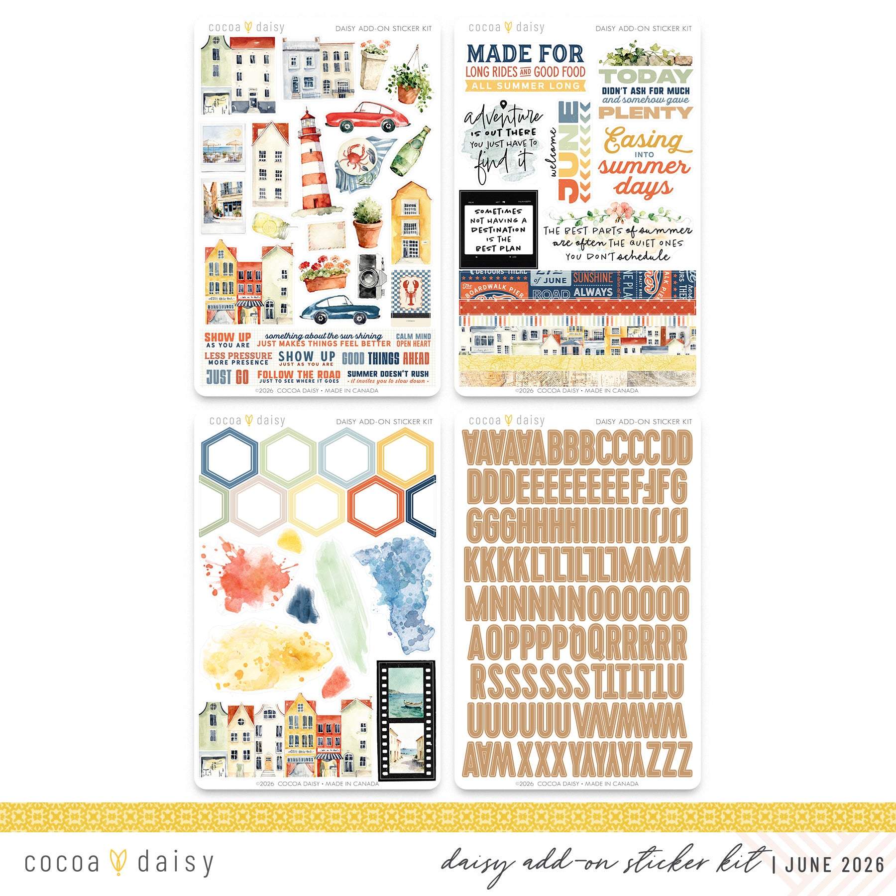 Summer Avenue Daisy Add On Sticker Kit - June 2026