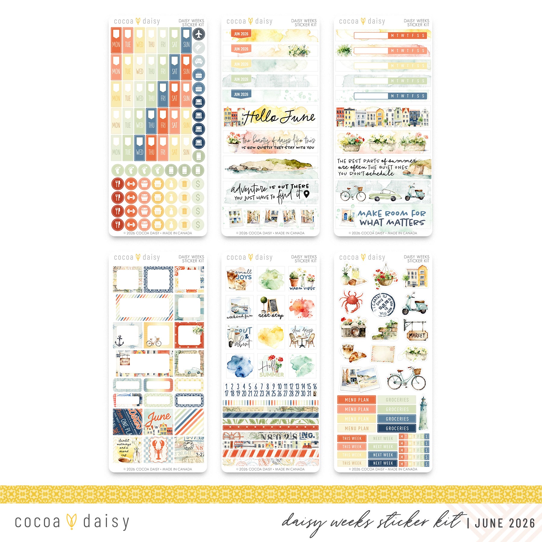 Summer Avenue Daisy Weeks Sticker - June 2026
