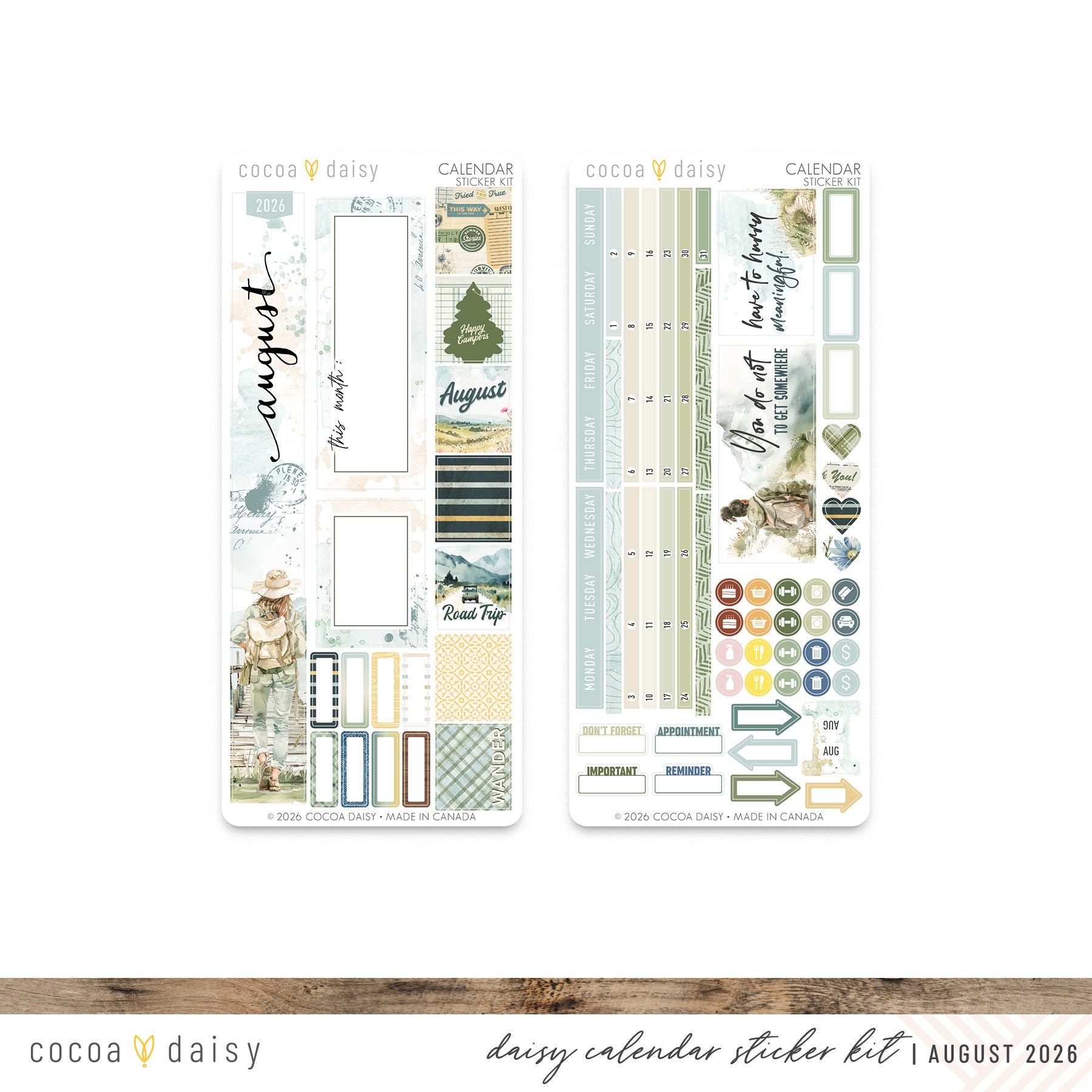 Calendar Stickers Subscription Kit for Daisy Weeks - 1 month