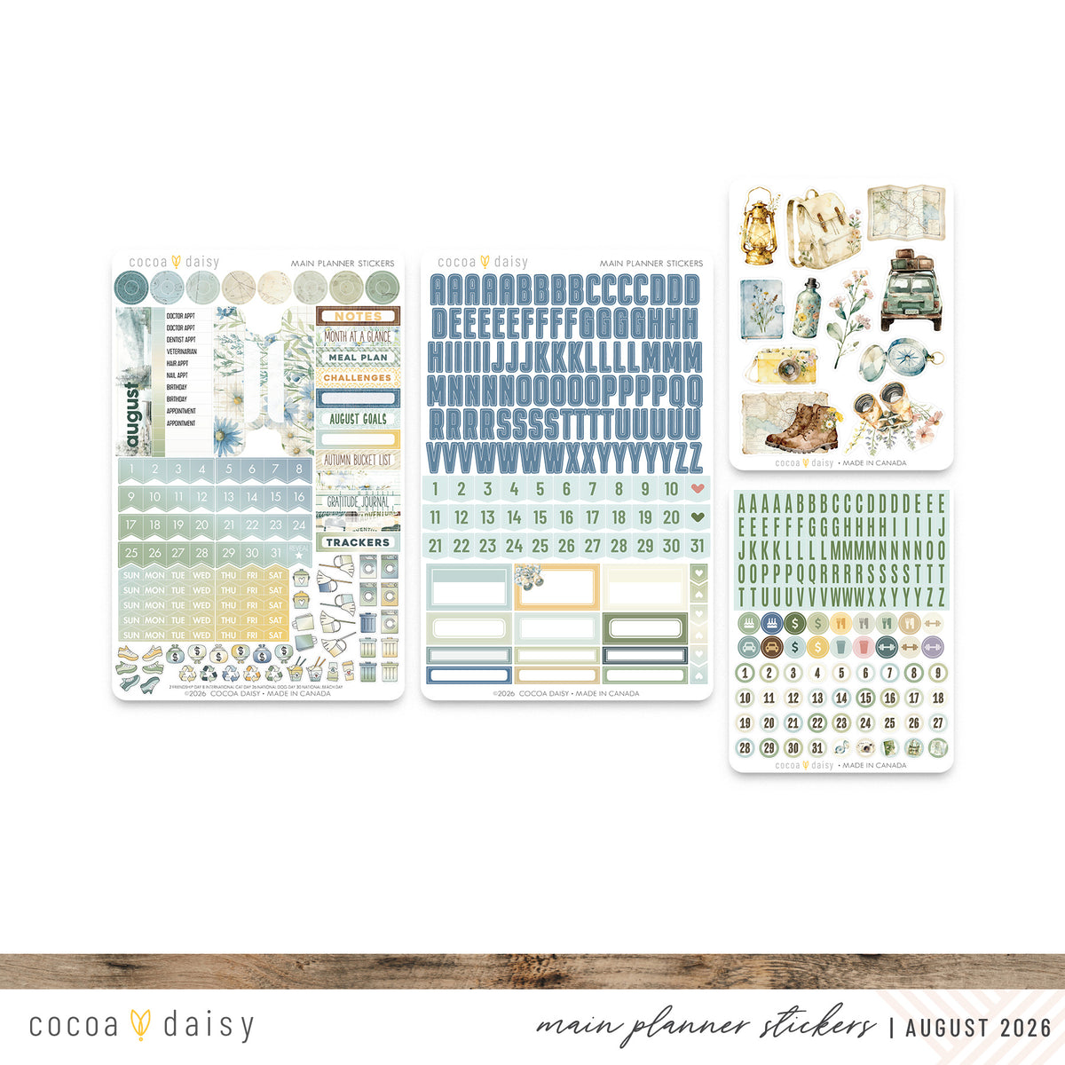 Along The Path Stickers From The Main Planner Kit - August 2026