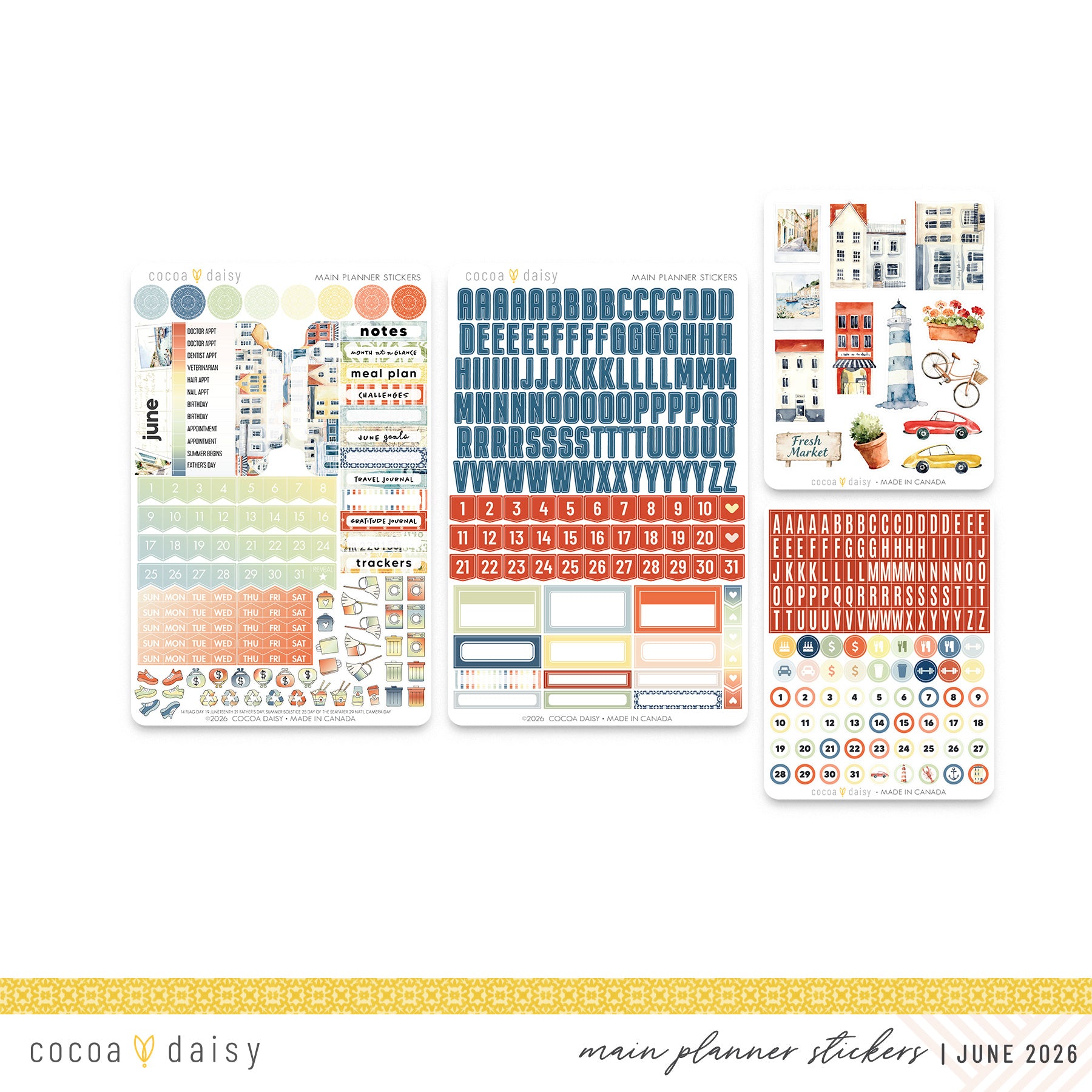 Summer Avenue Planner Kit - NO INSERTS - June 2026
