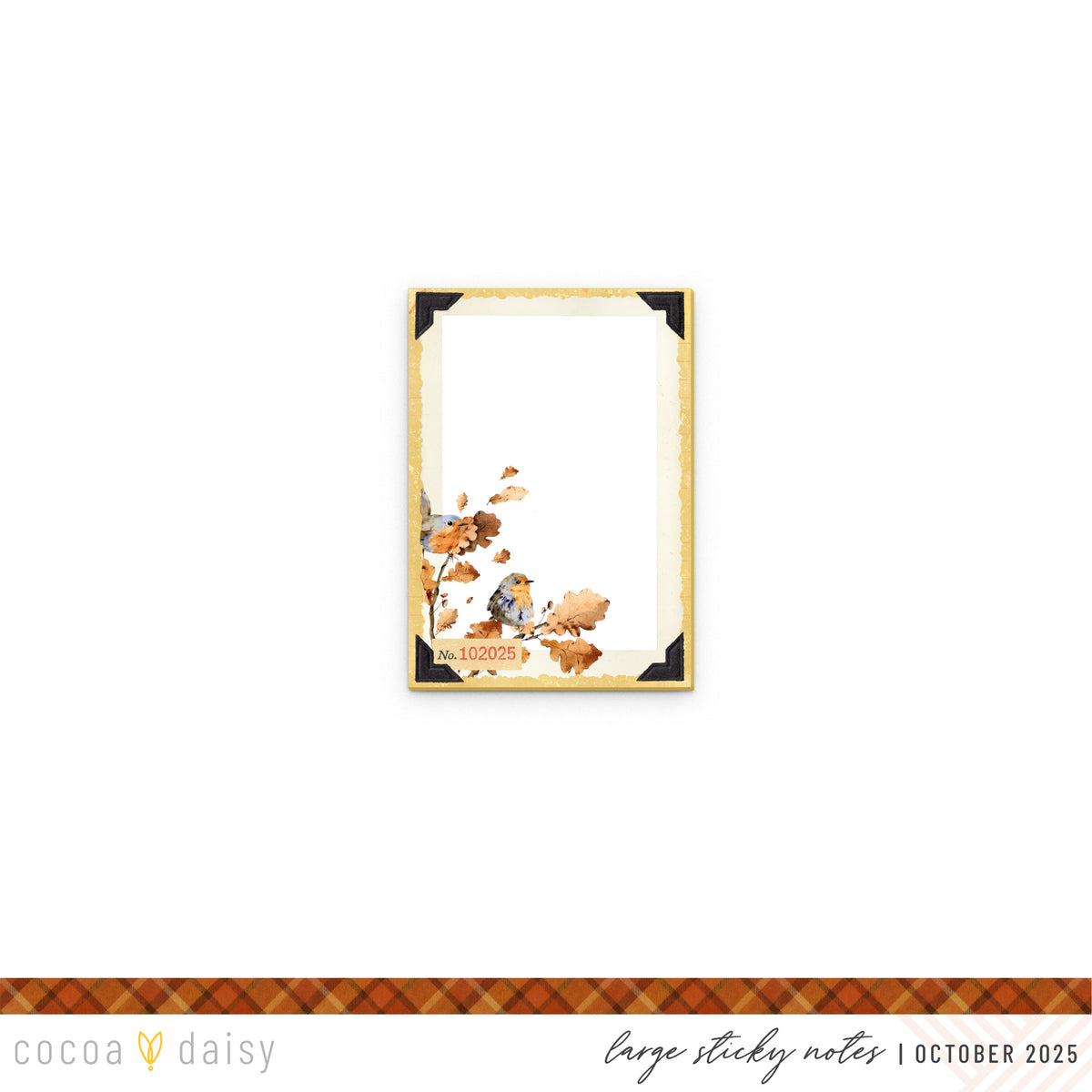 October Notepad October Glow Sticky Notepad From The Planner Kit - October 2025 – Cocoa ...