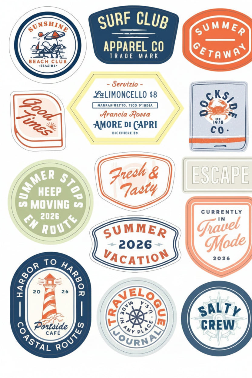 Limited Edition 2026 Travel Kit Labels Sticker Sheet - April 2026