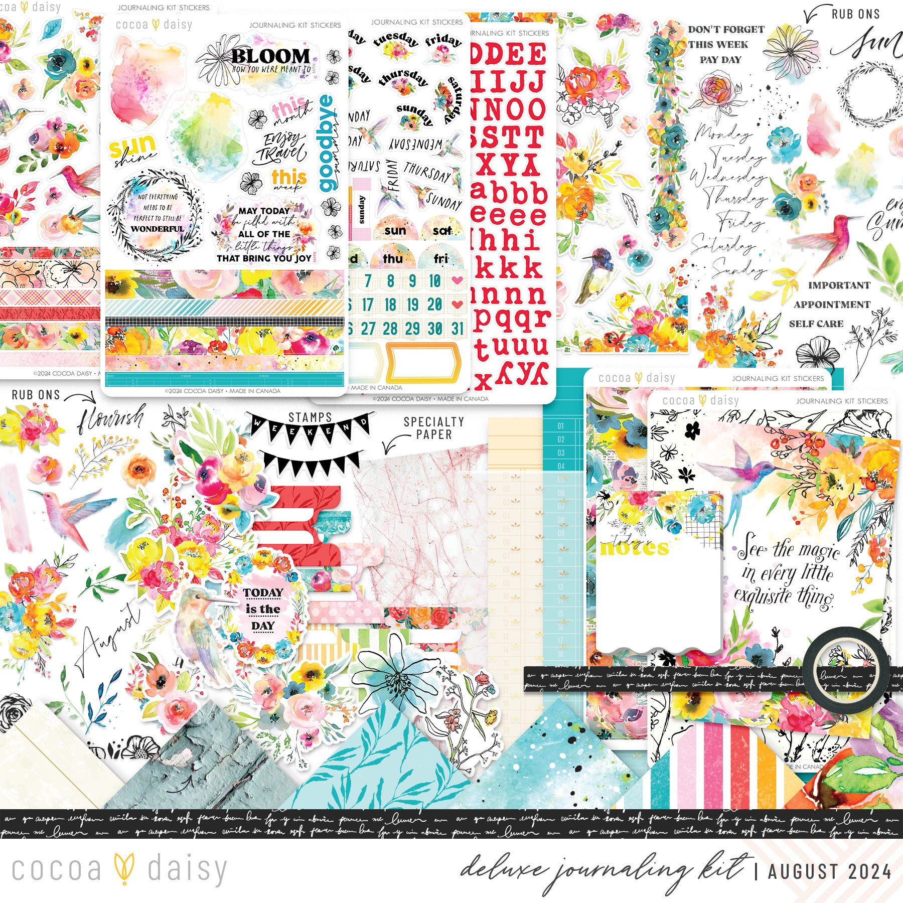 Sun-drenched Deluxe Journaling Kit August 2024 – Cocoa Daisy