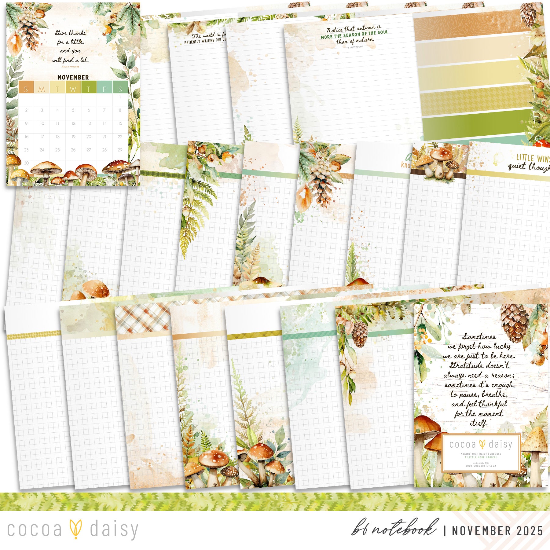 Insert or Notebook Only Subscription - Choose your size - 1 month