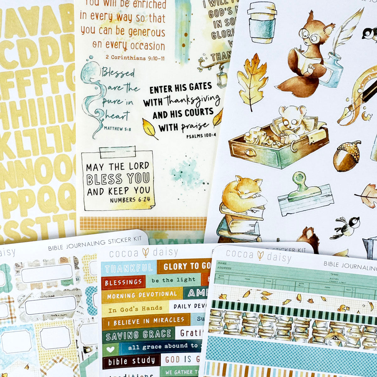 Chapters Bible Journaling Sticker Kit November 2024 – Cocoa Daisy
