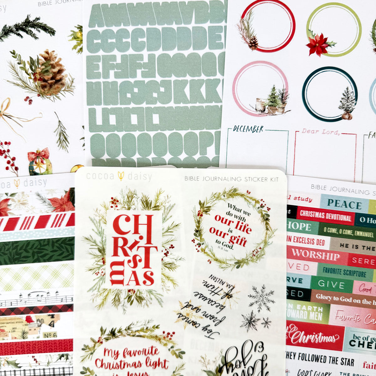 Cedar & Snow Bible Journaling Sticker Kit - December 2024