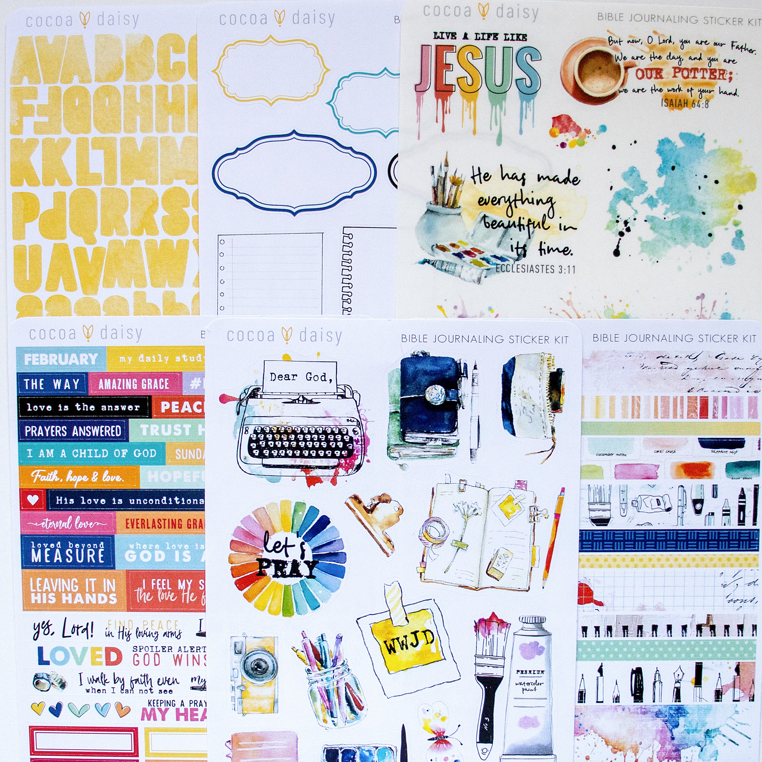 Bible Journaling Sticker Kit - 1 month