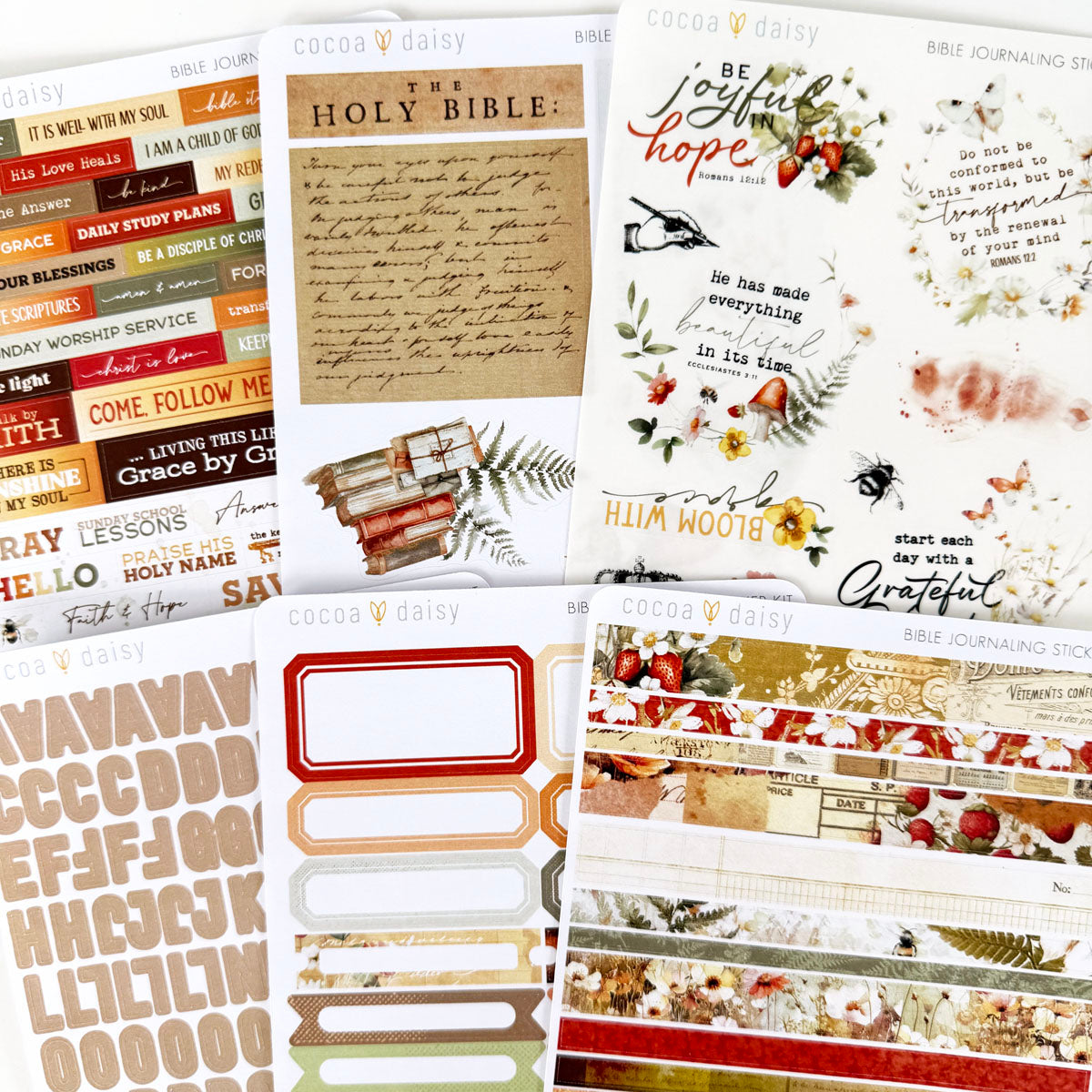 Little Bee Cottage Bible Journaling Sticker Kit September 2024